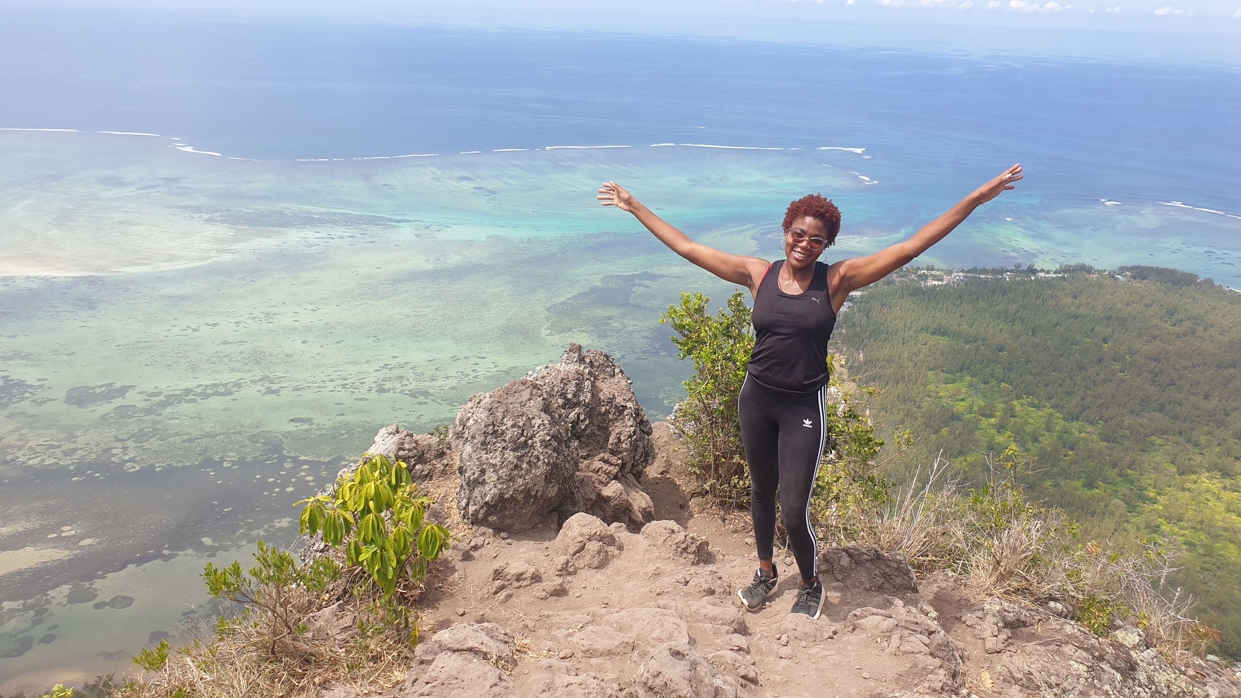 View from the top of Le Morne Mountain