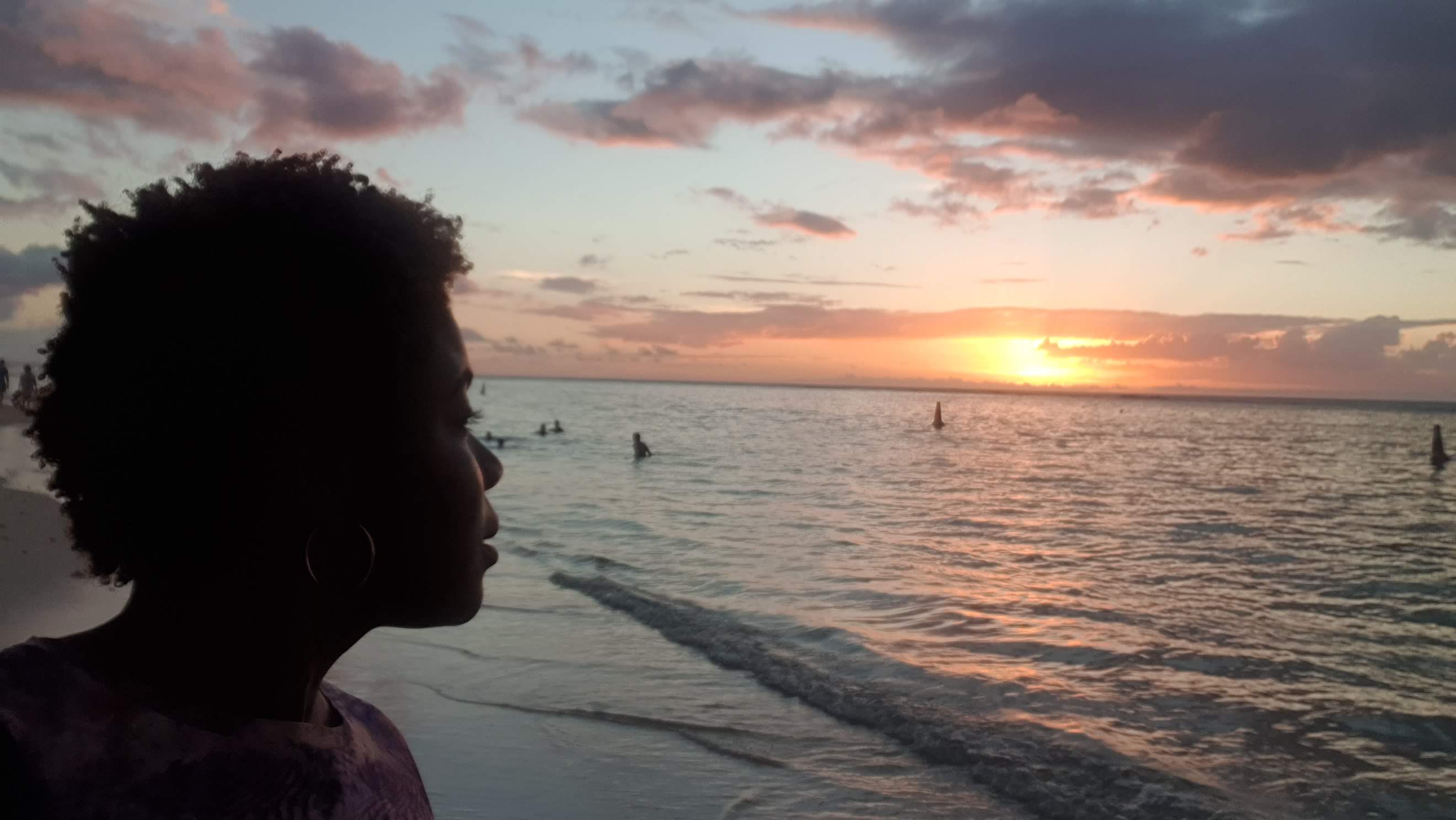 Sunset view at Flic en Flac Beach Mauritius